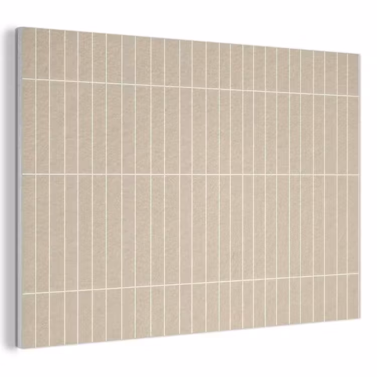 Verticaal - Wandtegel - Crème - Beige PET vilt klein 837 -3d