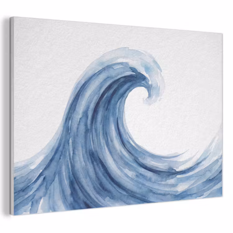 Water - Beweging - Natuur - Modern - Blauw PET vilt klein -3d