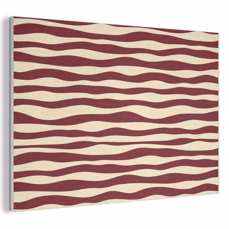 Golven - Rood - Patroon - Crème PET vilt klein 837 -3d
