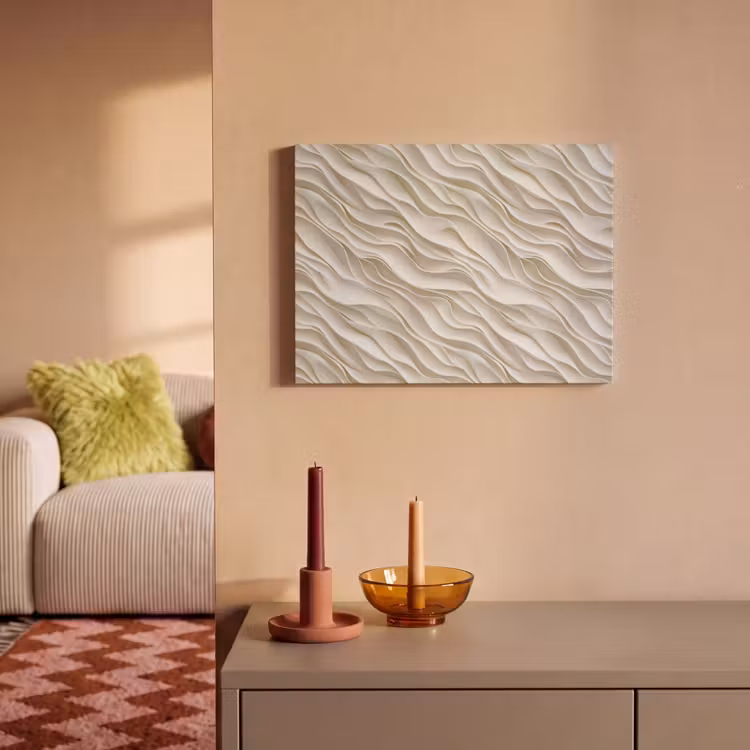 Golven - Wit - Minimalistisch PET vilt klein 837 -sfeer1