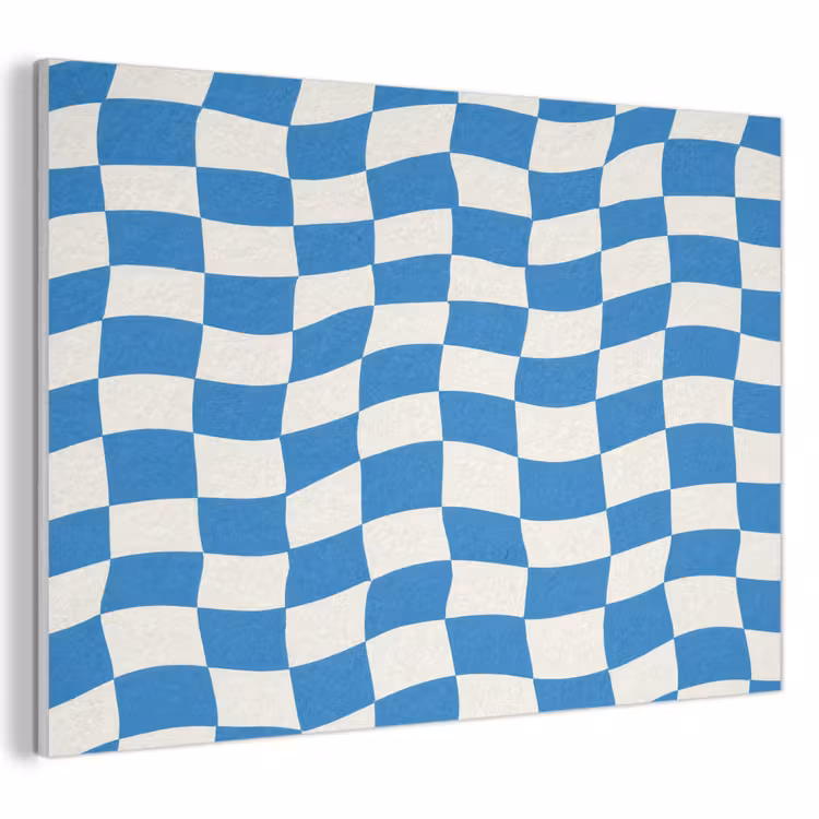 Golvend - Patroon - Blauw PET vilt klein 837 -3d