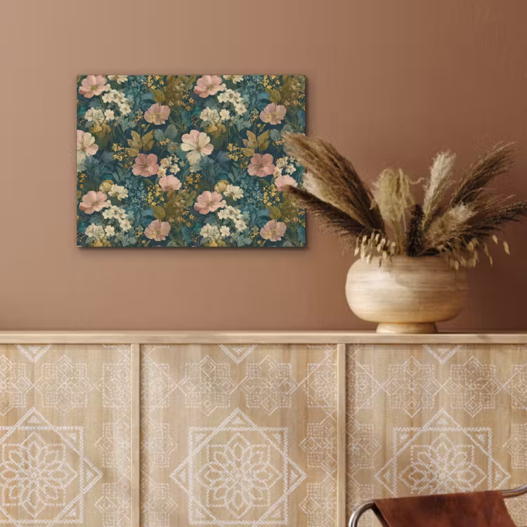 Wilde bloemen - Botanisch - Patroon - Roze - Romantisch PET vilt klein 837 -sfeer4