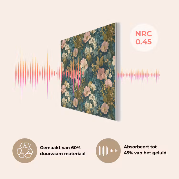 Wilde bloemen - Botanisch - Patroon - Roze - Romantisch PET vilt klein 837 -USP_NL