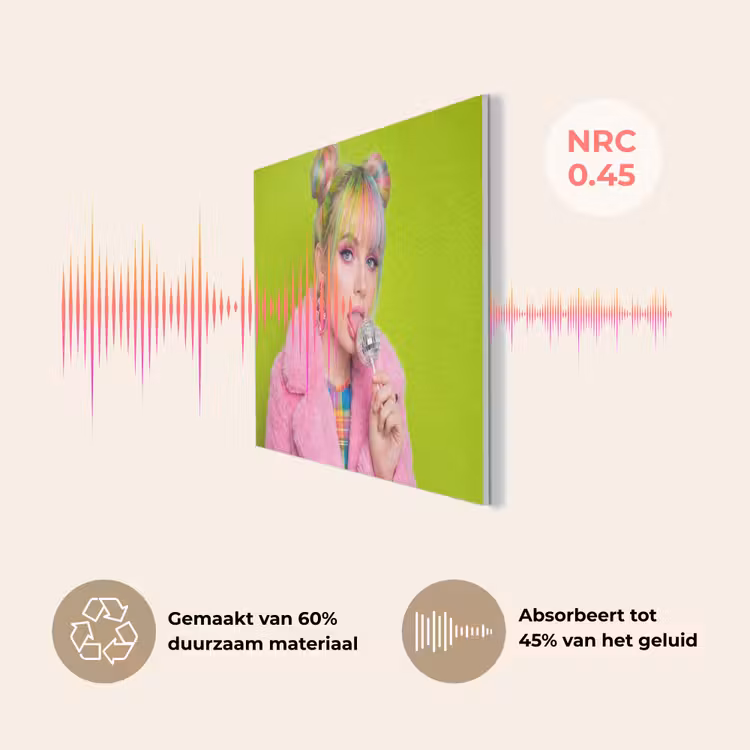 Vrouw - Kleurrijk haar - Pop art - Modern - Levendig PET vilt klein -USP_NL