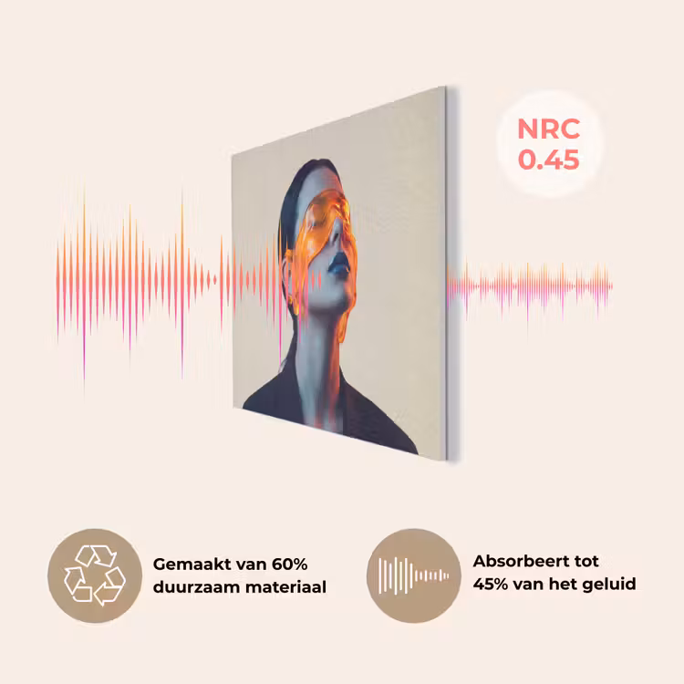 Vrouw - Oranje - Abstract - Modern - Kleurrijk PET vilt klein -USP_NL