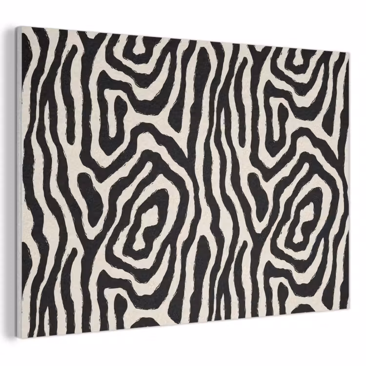 Zebra - Zwart - Abstract PET vilt klein 837 -3d