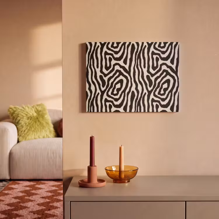 Zebra - Zwart - Abstract PET vilt klein 837 -sfeer1