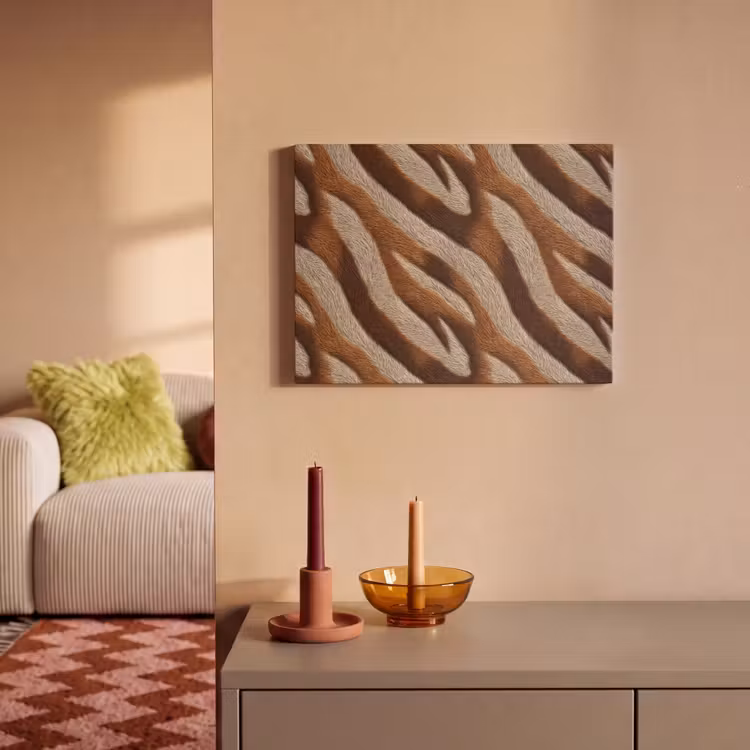 Zebra - Bruin - Patroon PET vilt klein 837 -sfeer1
