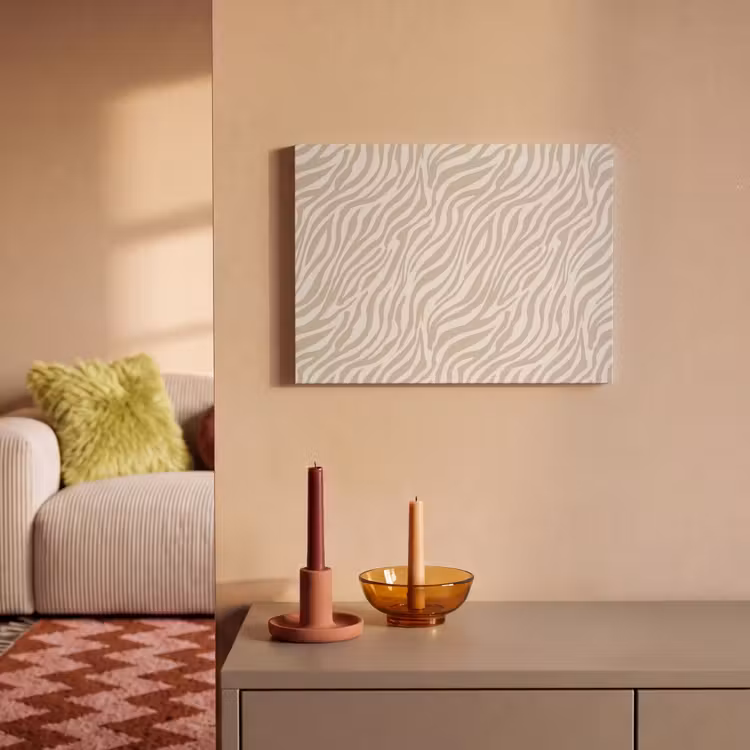 Zebra - Patroon - Beige PET vilt klein 837 -sfeer1