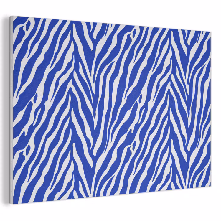 Zebra - Patroon - Kobalt - Blauw PET vilt klein 837 -3d