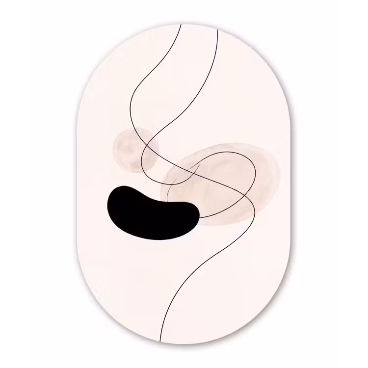 aluminium oval wall art - Abstract - Forms - Art - Abstract - Vormen - Kunst Wandcirkel Ovaal Aluminium middel
