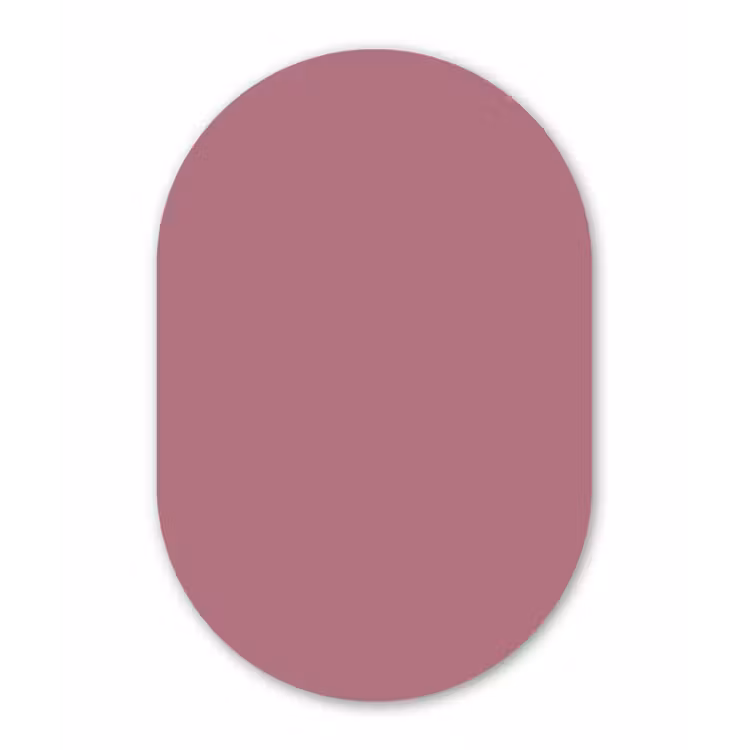 Antique - Mauve - Roze Wandcirkel Ovaal Aluminium middel 839 -3d