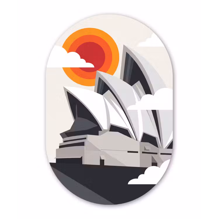 Architectuur - Stadsgezicht - Modern - Grijs - Oranje Wandcirkel Ovaal Aluminium middel -3d