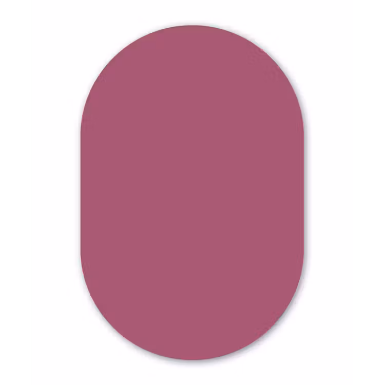Berry - Roze -Pink Wandcirkel Ovaal Aluminium middel 839 -3d