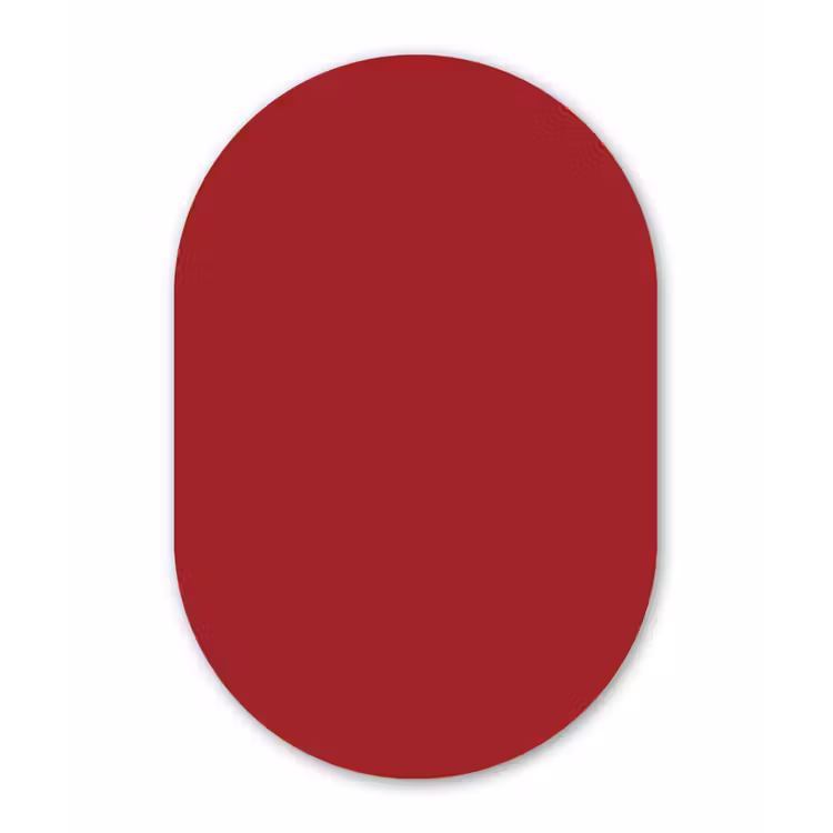 Burgundy - Wine - Rood Wandcirkel Ovaal Aluminium middel 839 -3d