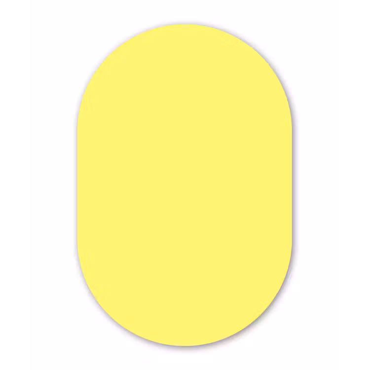 Buttery - Beige - Geel Wandcirkel Ovaal Aluminium middel 839 -3d