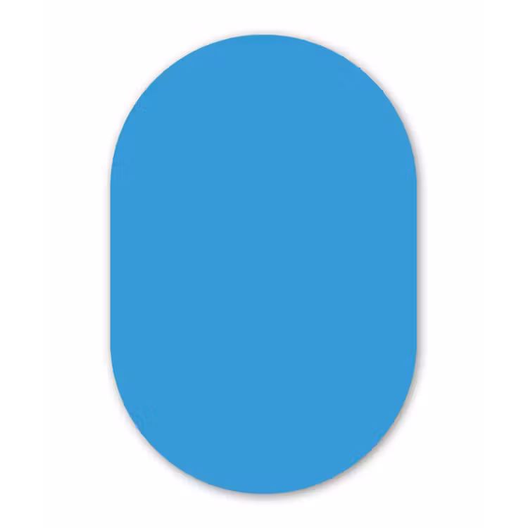 Cerulean - Breeze - Blauw Wandcirkel Ovaal Aluminium middel 839 -3d