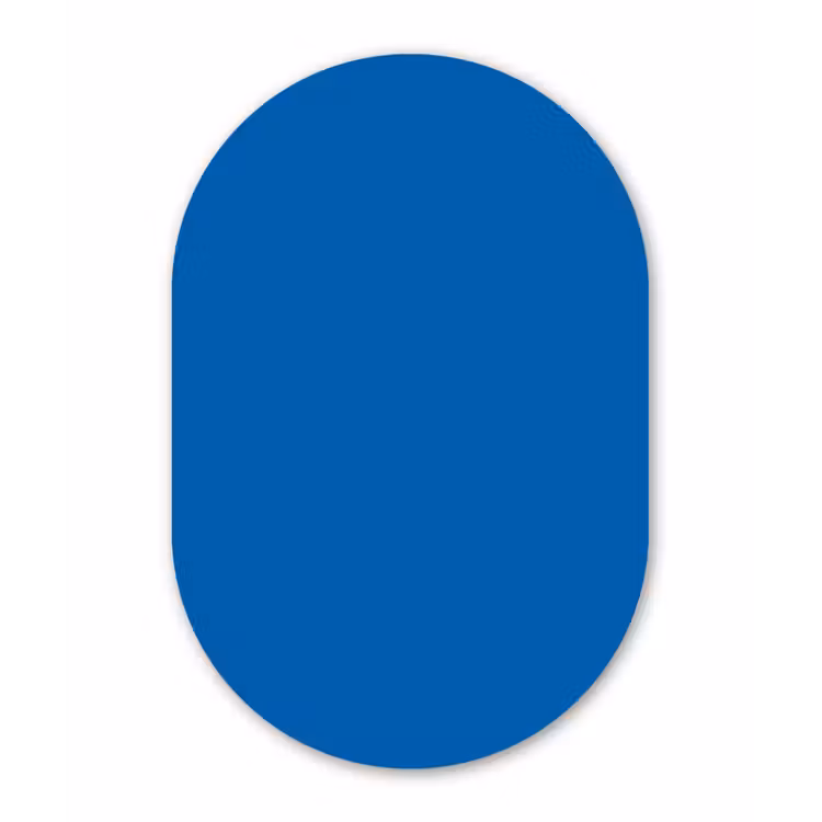 Classic - Azure - Blauw Wandcirkel Ovaal Aluminium middel 839 -3d