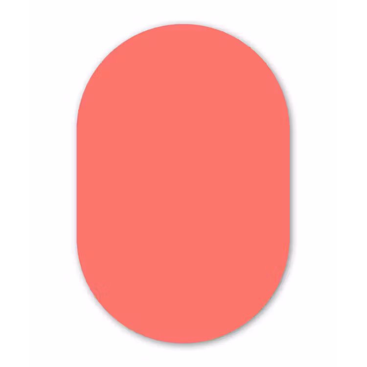 Coral - Punch - Koraal Wandcirkel Ovaal Aluminium middel 839 -3d