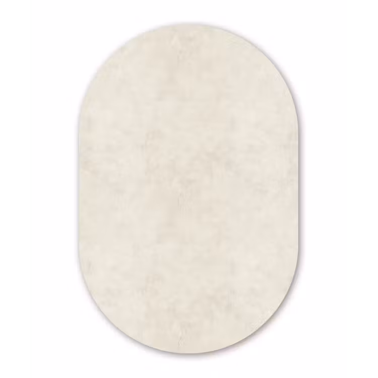 Crème - Egaal - Beton Wandcirkel Ovaal Aluminium middel 839 -3d
