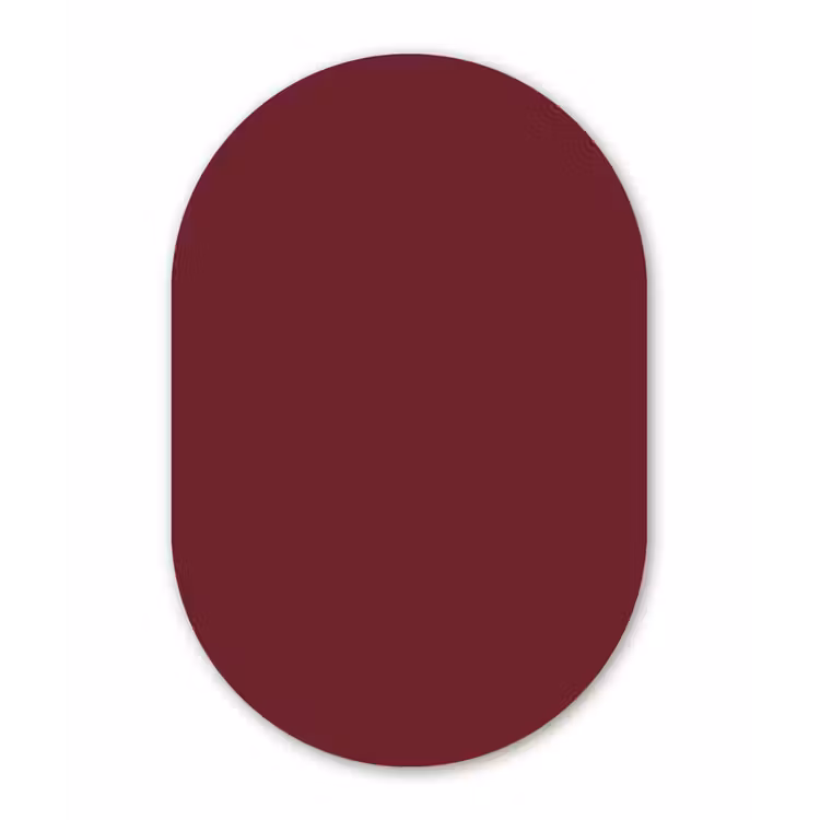 Dark - Garnet - Rood Wandcirkel Ovaal Aluminium middel 839 -3d