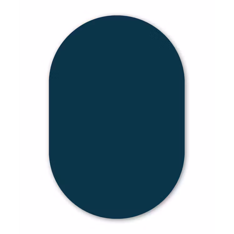 Dark - Indigo - Blauw Wandcirkel Ovaal Aluminium middel 839 -3d