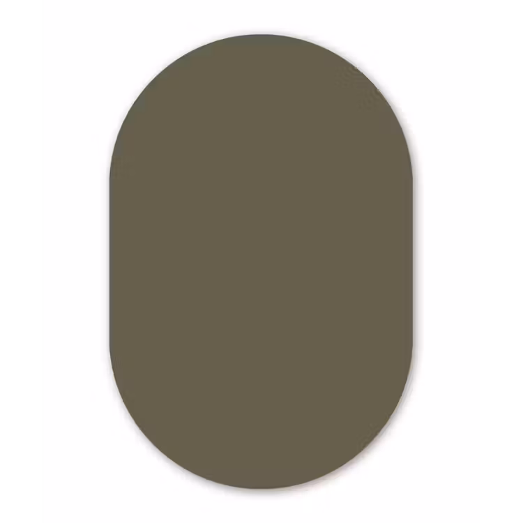 Deep - Khaki - Groen Wandcirkel Ovaal Aluminium middel 839 -3d