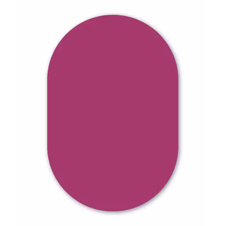 Deep - Magenta - Paars Wandcirkel Ovaal Aluminium middel 839 -3d
