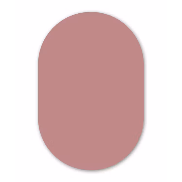 Dusty - Rose - Roze Wandcirkel Ovaal Aluminium middel 839 -3d