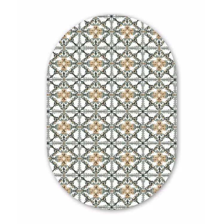 Floraal - Verweerd - Keurrijk Wandcirkel Ovaal Aluminium middel 839 -3d