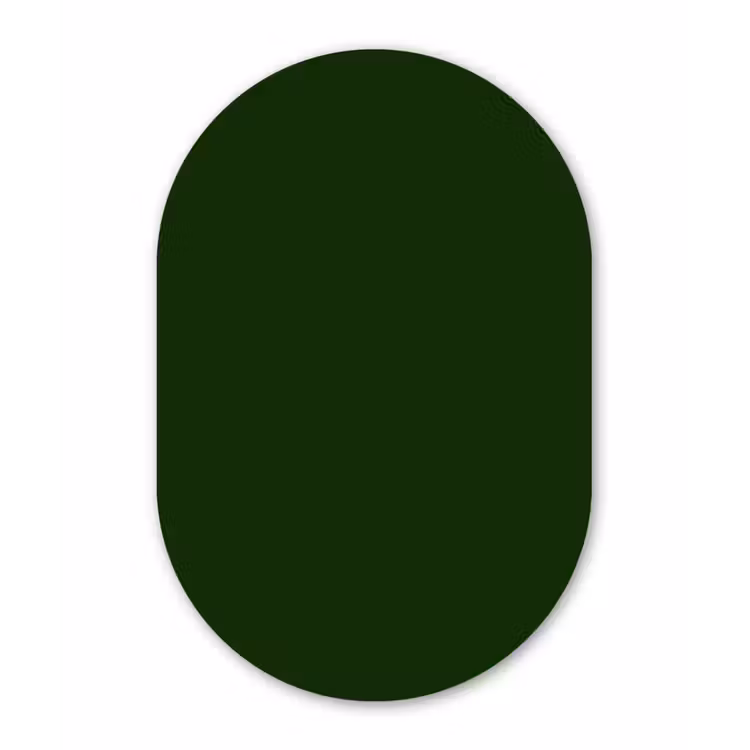 Forest - Green - Groen Wandcirkel Ovaal Aluminium middel 839 -3d