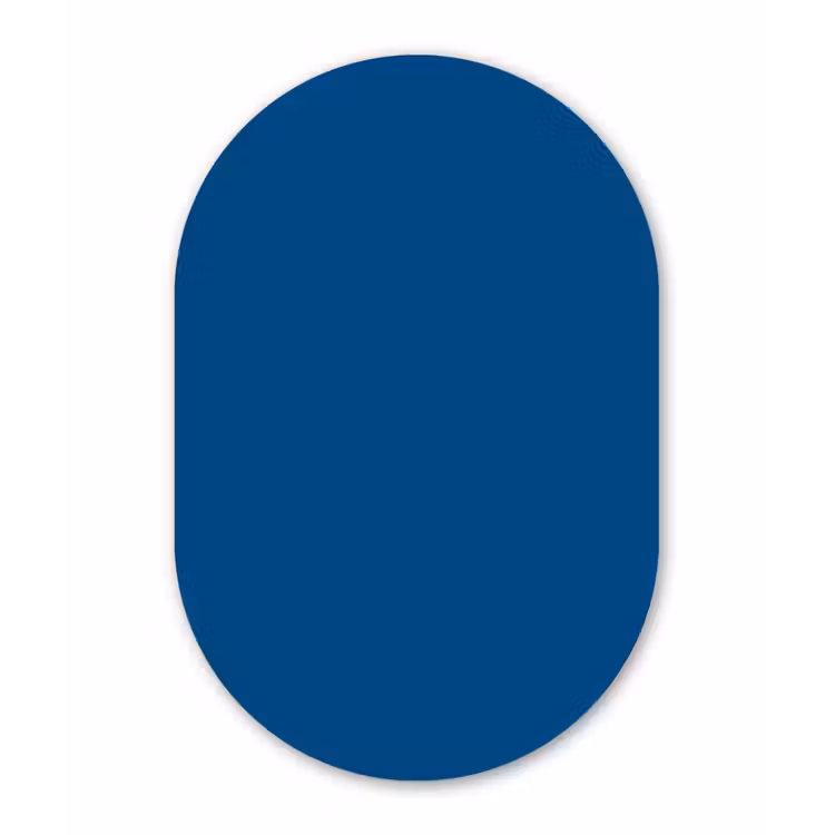 Free - Groove - Blauw Wandcirkel Ovaal Aluminium middel 839 -3d