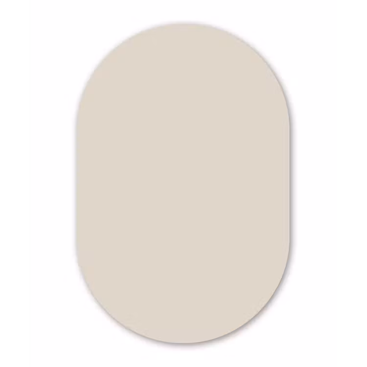Fresh - Linen - Nude Wandcirkel Ovaal Aluminium middel 839 -3d