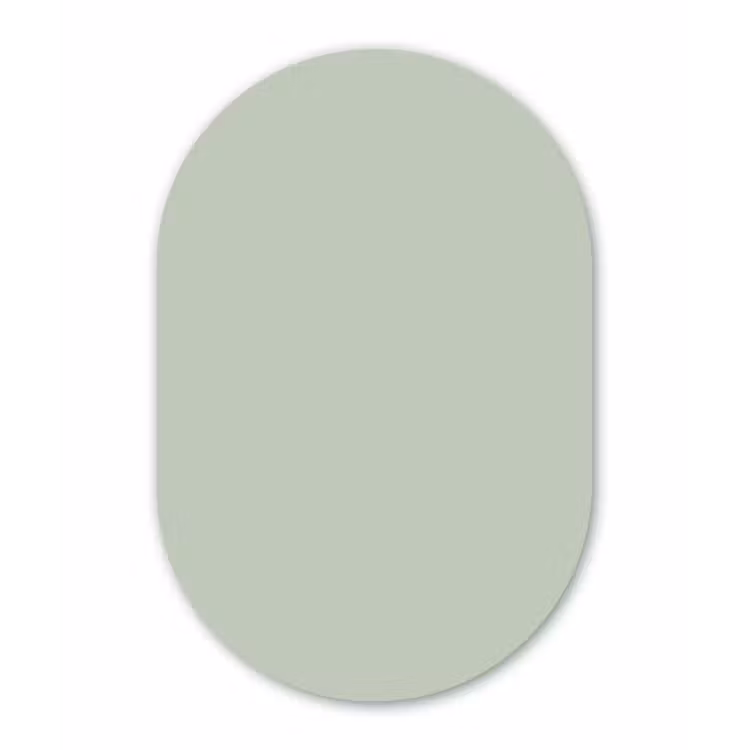 Frosted - Mint - Groen Wandcirkel Ovaal Aluminium middel 839 -3d