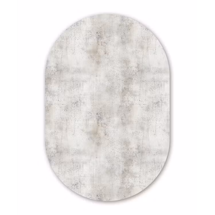 Grijs - Beton - Verweerd Wandcirkel Ovaal Aluminium middel 839 -3d