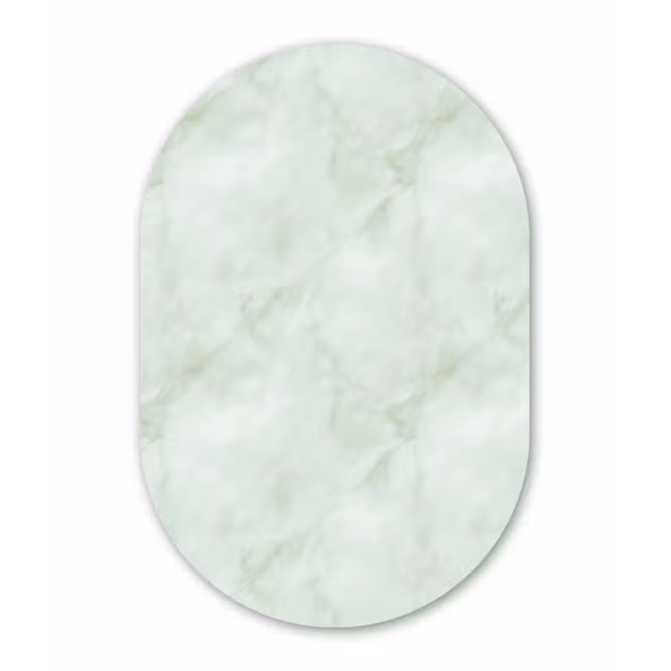 Groen - Marmer - Vloeiende aders Wandcirkel Ovaal Aluminium middel 839 -3d