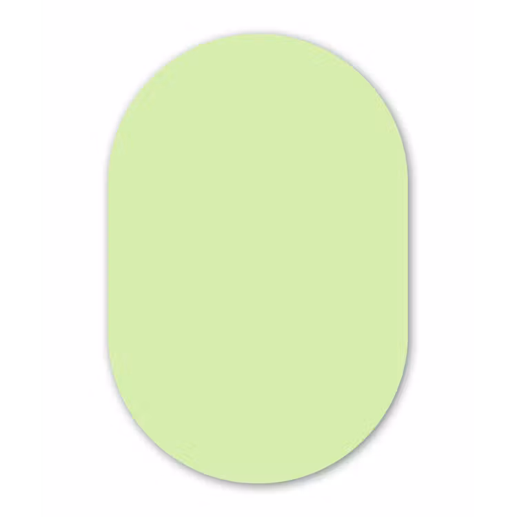 Light - Lime - Groen Wandcirkel Ovaal Aluminium middel 839 -3d