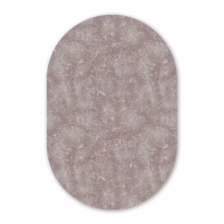 Marmer - Patroon - Mauve Wandcirkel Ovaal Aluminium middel 839 -3d