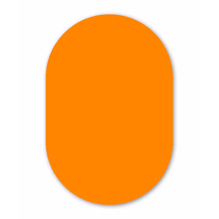 Marigold - Glow - Oranje Wandcirkel Ovaal Aluminium middel 839 -3d