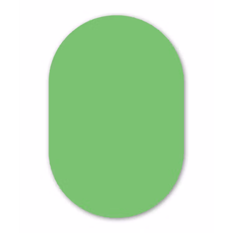 Meadow - Green - Groen Wandcirkel Ovaal Aluminium middel 839 -3d