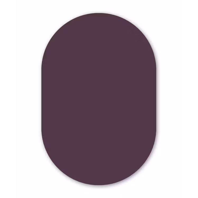 Midnight - Plum - Paars Wandcirkel Ovaal Aluminium middel 839 -3d