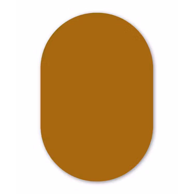 Ocre - Gold - Geel Wandcirkel Ovaal Aluminium middel 839 -3d