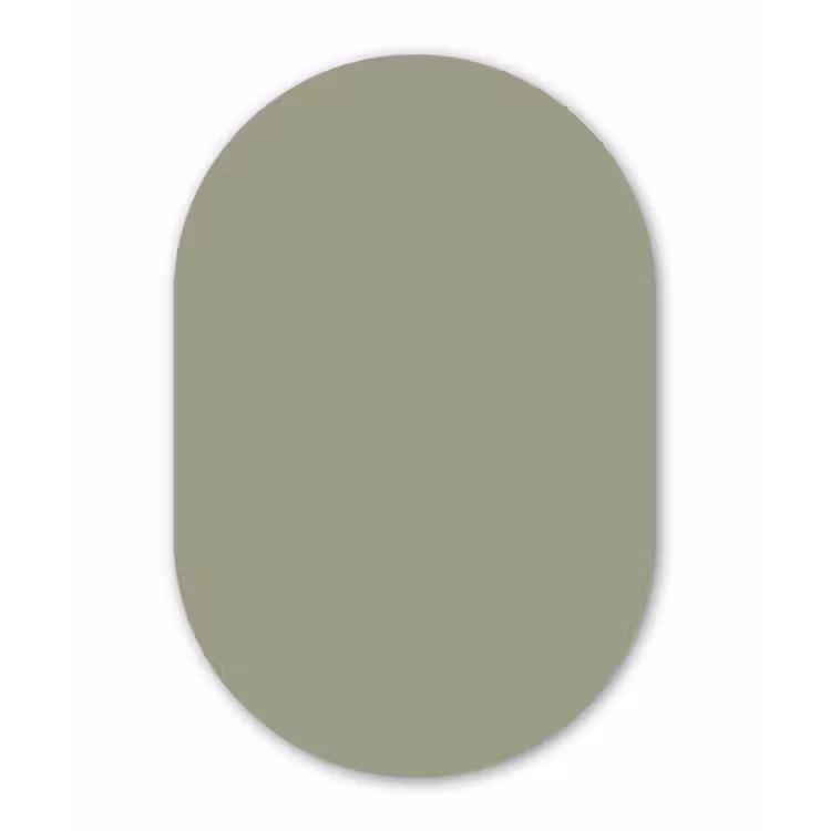 Sage - Mist - Groen Wandcirkel Ovaal Aluminium middel 839 -3d