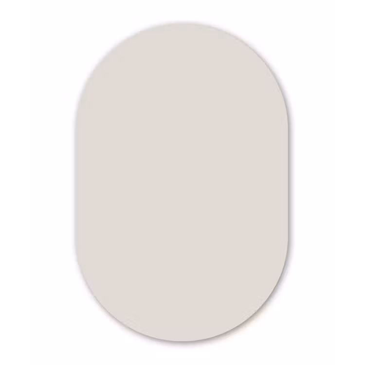 Silent - Sandstone - Grijs Wandcirkel Ovaal Aluminium middel 839 -3d