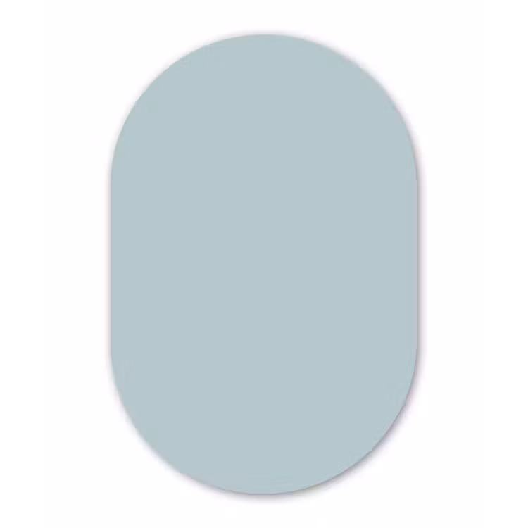 Slate - Blue - Blauw Wandcirkel Ovaal Aluminium middel 839 -3d