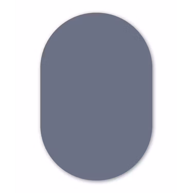 Slate - Whisper - Blauw Wandcirkel Ovaal Aluminium middel 839 -3d