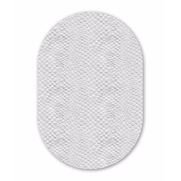 Slang - Patroon - Wit Wandcirkel Ovaal Aluminium middel 839 -3d