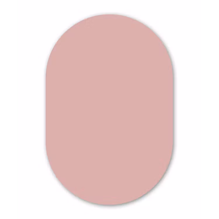 Soft - Blush - Roze Wandcirkel Ovaal Aluminium middel 839 -3d