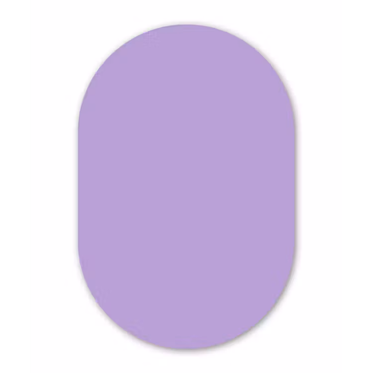 Soft - Lavender - Paars Wandcirkel Ovaal Aluminium middel 839 -3d