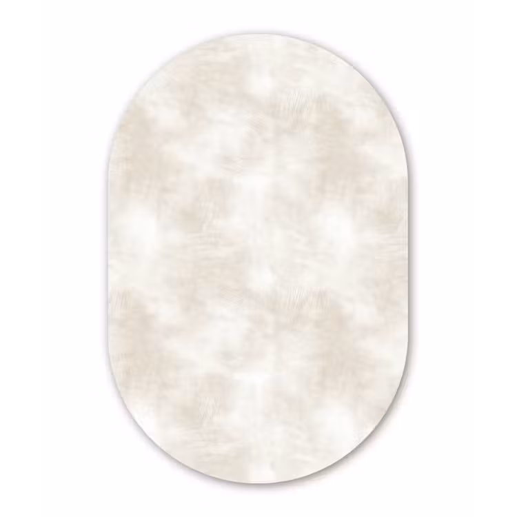 Subtiel - Structuur - Beige Wandcirkel Ovaal Aluminium middel 839 -3d